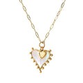 Perla Heart Charm Necklace