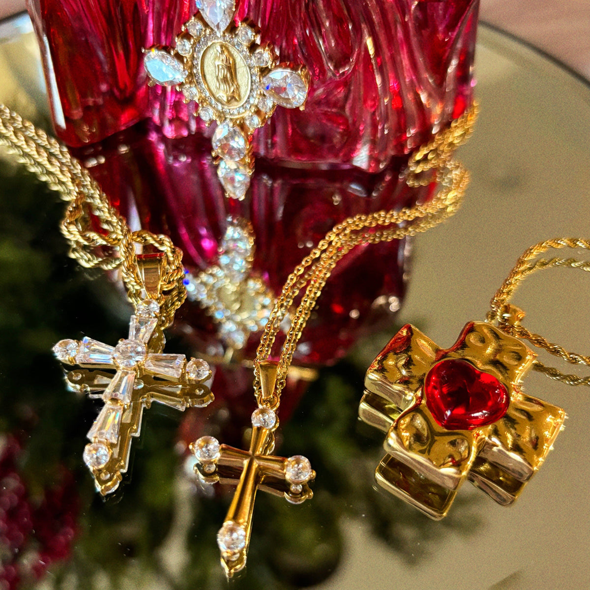 Everlasting CZ Cross Necklace