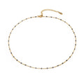 Carly Black Enamel Chain Necklace