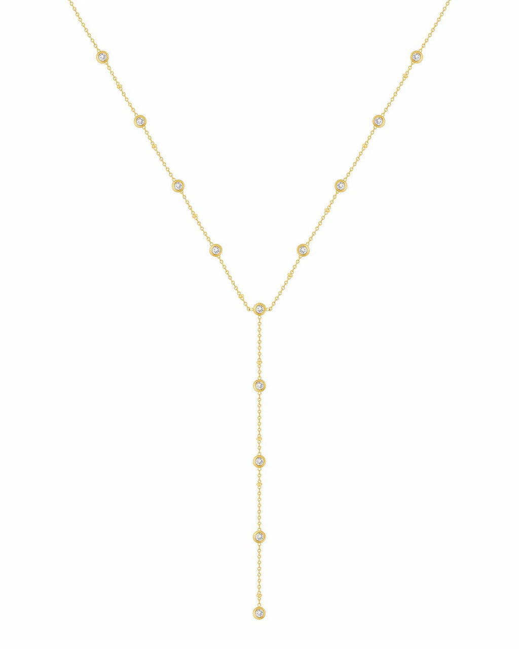 Cosmos CZ Lariat Necklace