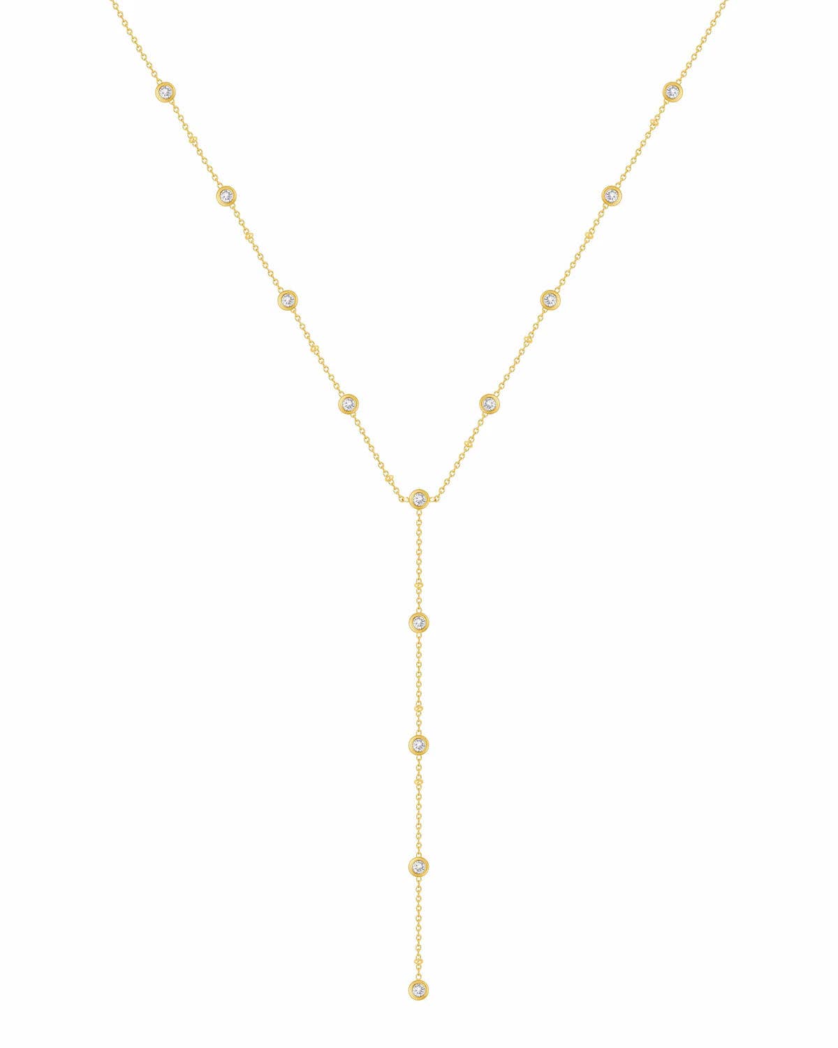 Cosmos CZ Lariat Necklace