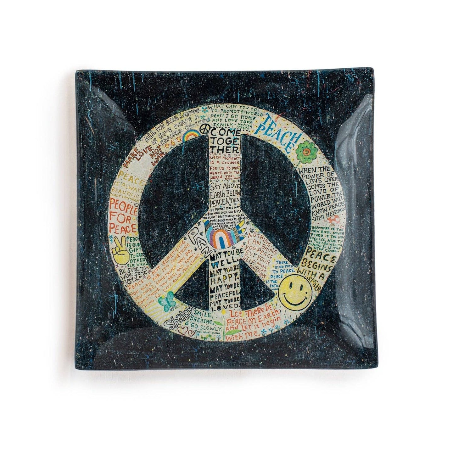Choose Peace Decoupage Plate