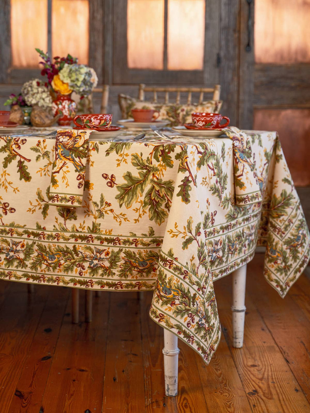 Whispering Oaks Antique White Tablecloth
