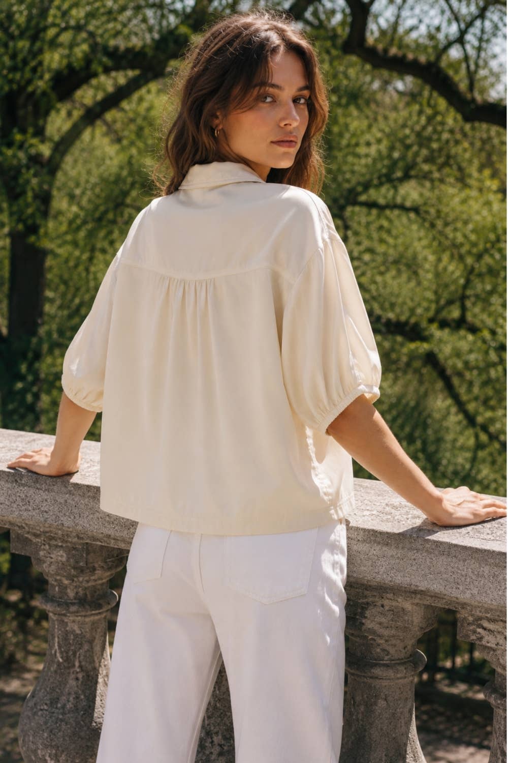 Satin & Lace Button-Up