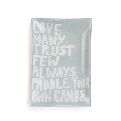 Paddle Your Own Canoe Decoupage Plate