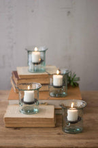 Recycled Glass Votive Mini Hurricane