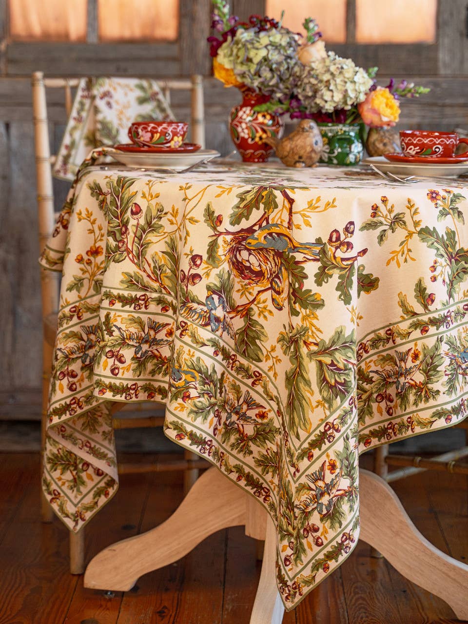 Whispering Oaks Antique White Tablecloth