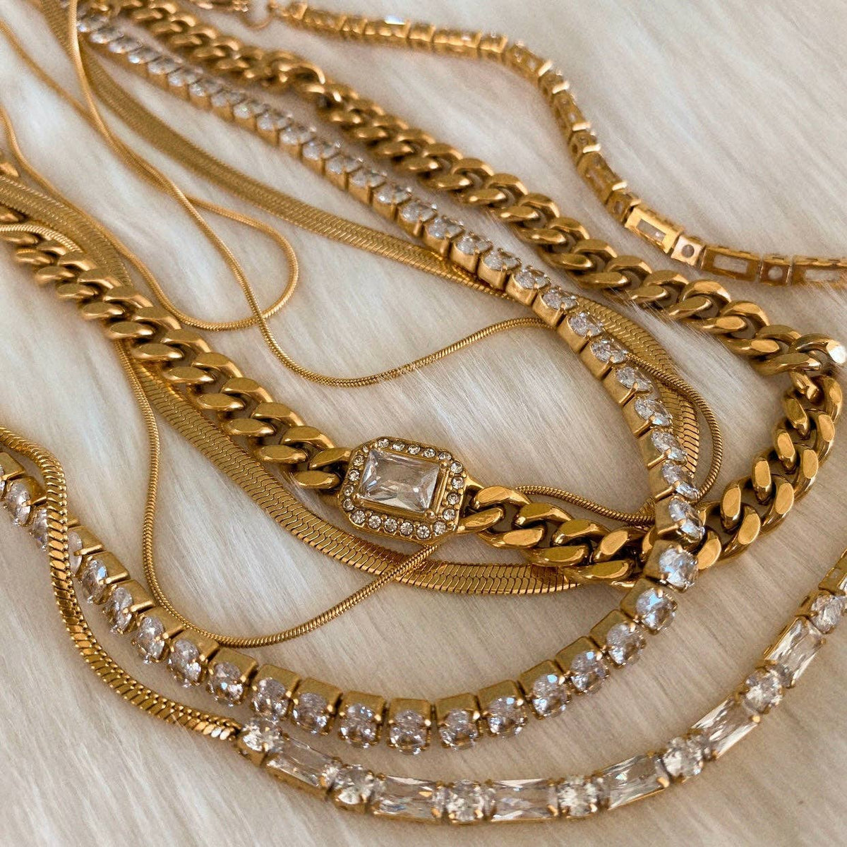 Heirloom CZ Tennis Necklace