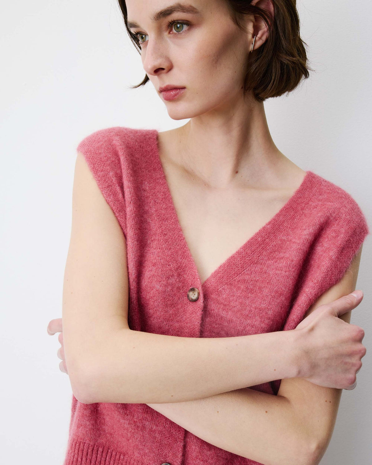 Nars Blush V Sleeveless Cardigan