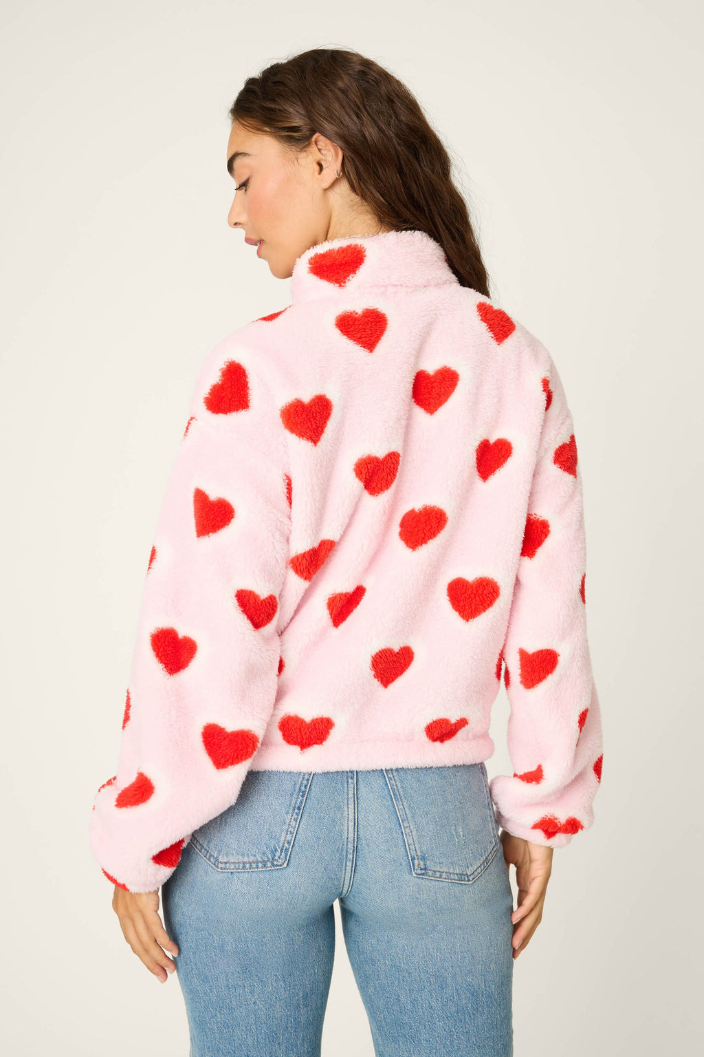 Let's Get Cozy Hearts Plush Pullover