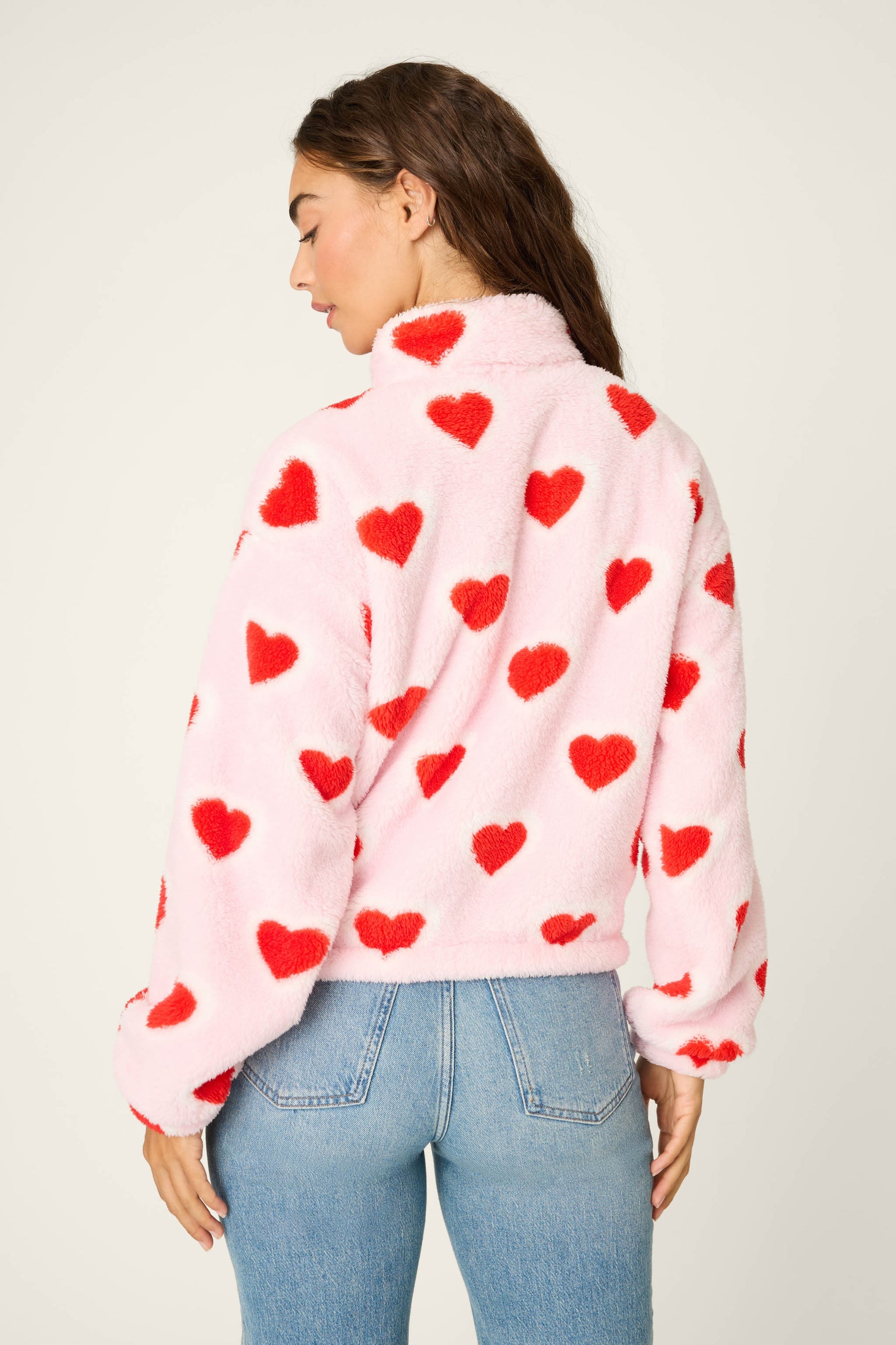 Let's Get Cozy Hearts Plush Pullover
