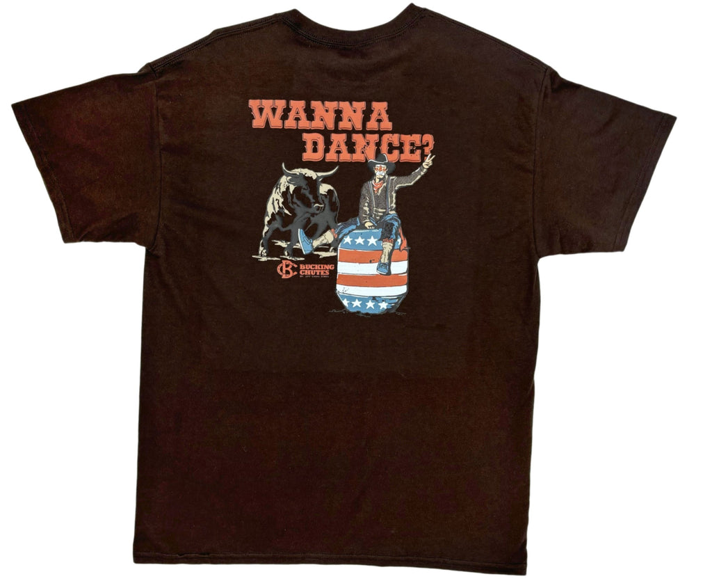 Wanna Dance? Chocolate Brown Tee