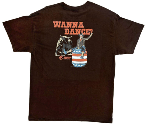 Wanna Dance? Chocolate Brown Tee