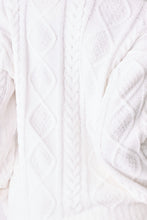 Ivory Cozy Cable V Sweater