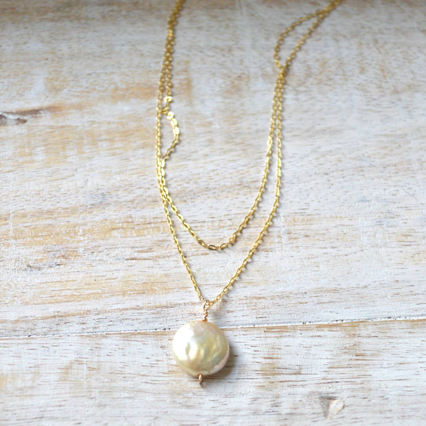 Double Strand Pearl Necklace