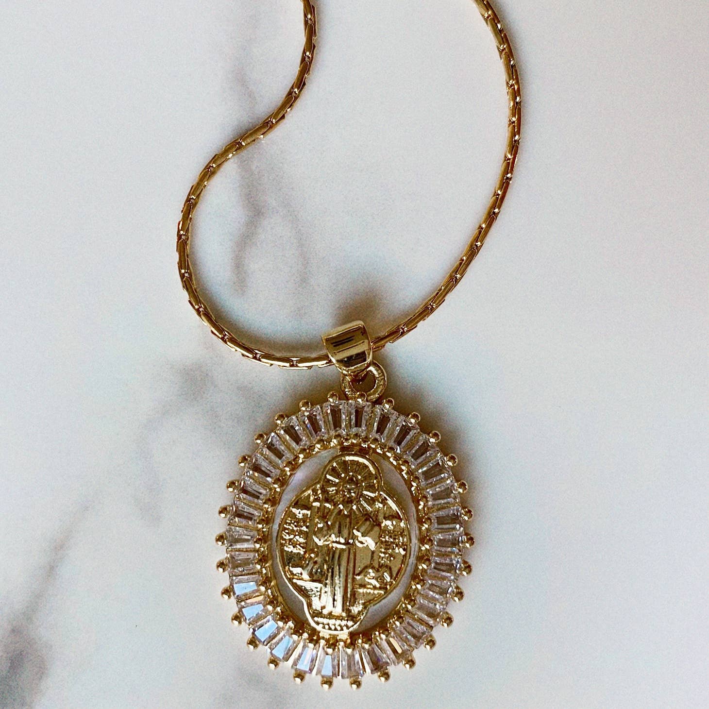 Blessed Pearl Religious Necklace