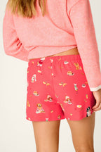 Dogs Who Brunch Flannel PJ Shorts