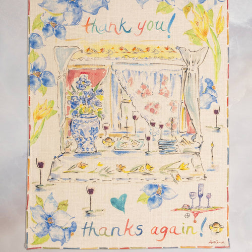 Thank You! Watercolor Tea Towel