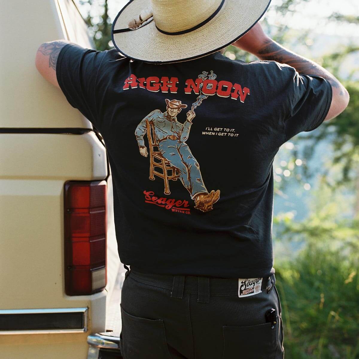 High Noon Vintage Black Tee