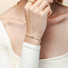 Luminous Cross CZ Tennis Bracelet