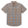 Sawtooth Faded Navy Plaid Snap Shirt