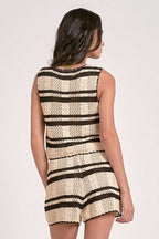Taja Stripe Crochet Top