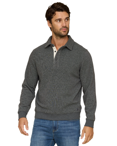 Newton Charcoal Fleece Quarter-Zip