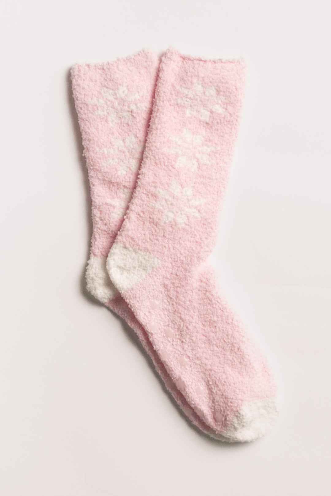Pink Snowflakes Fun Socks