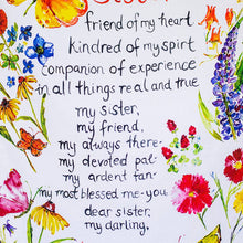 Sister Garden Watercolor Tea Towel