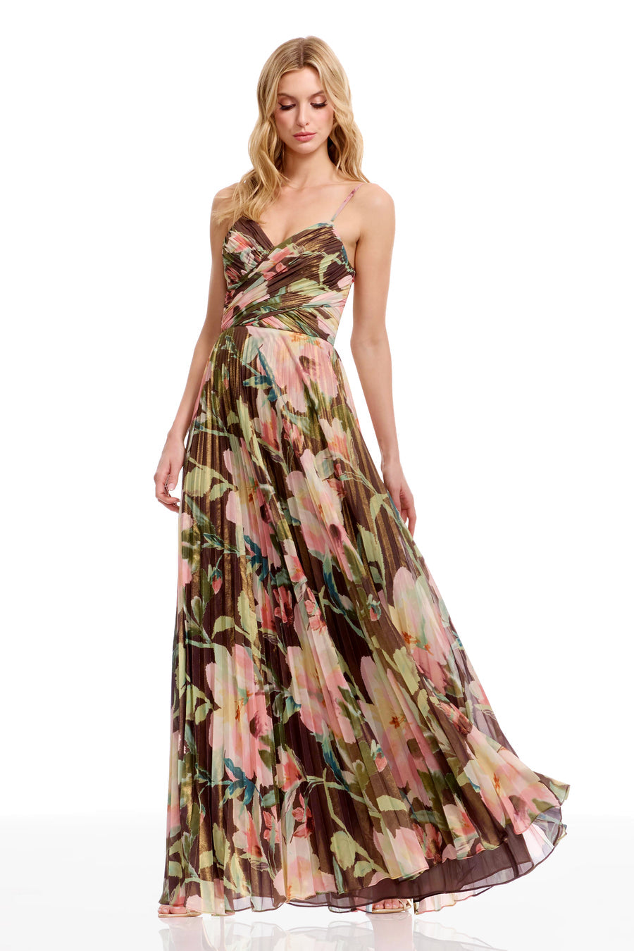 Aspen Mocha Floral Gown