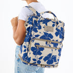 Salina Navy Tiny Stripe Le Bébé Backpack