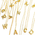 Gold Bubble Initial Necklace