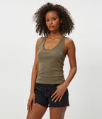 Cher Rib Scoop Neck Tank