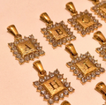 Goldie Square Initial Necklace