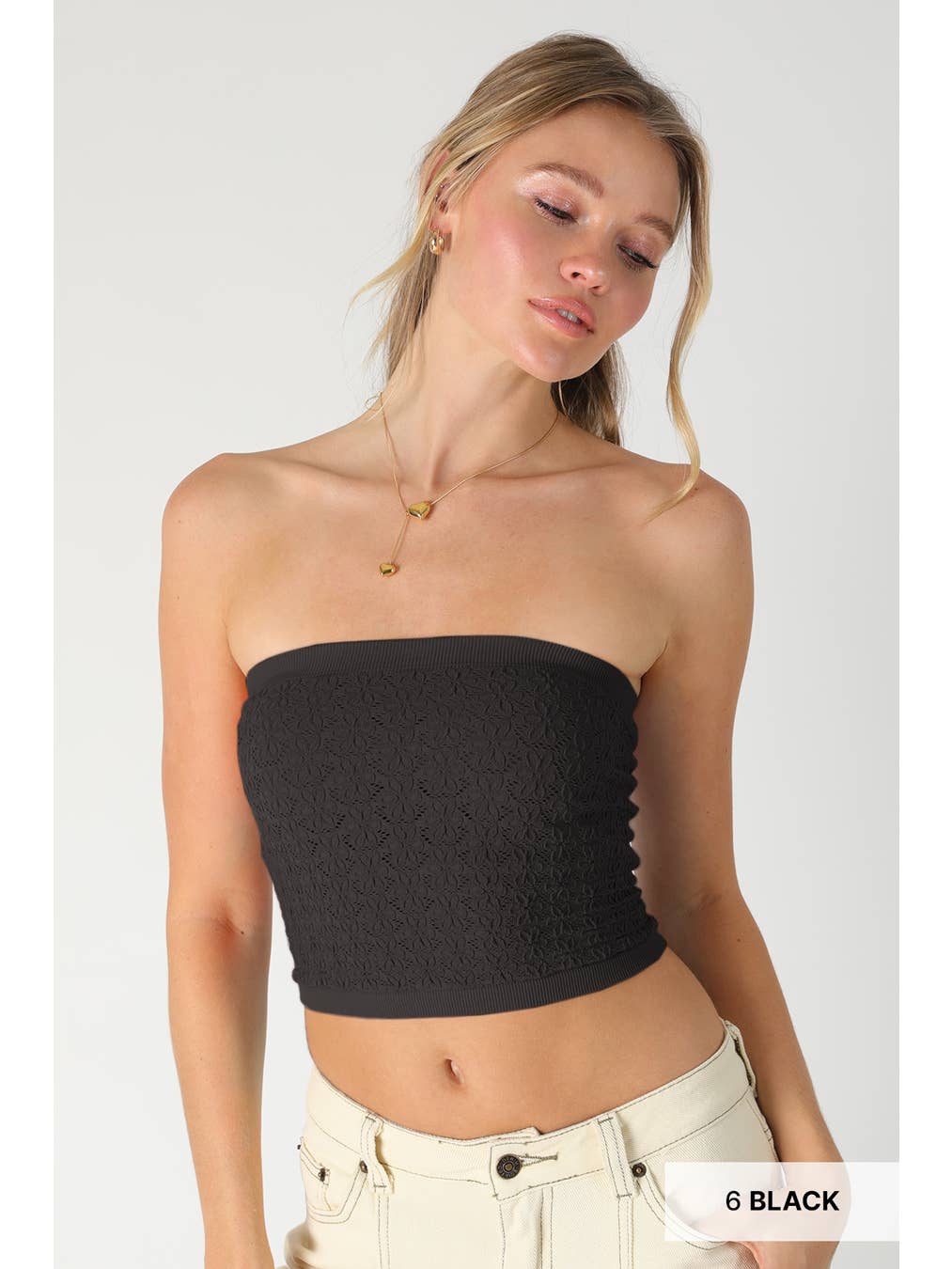 Floral Lace Tube Top