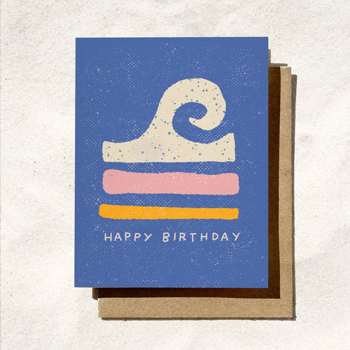Surf Wave Birthday Card