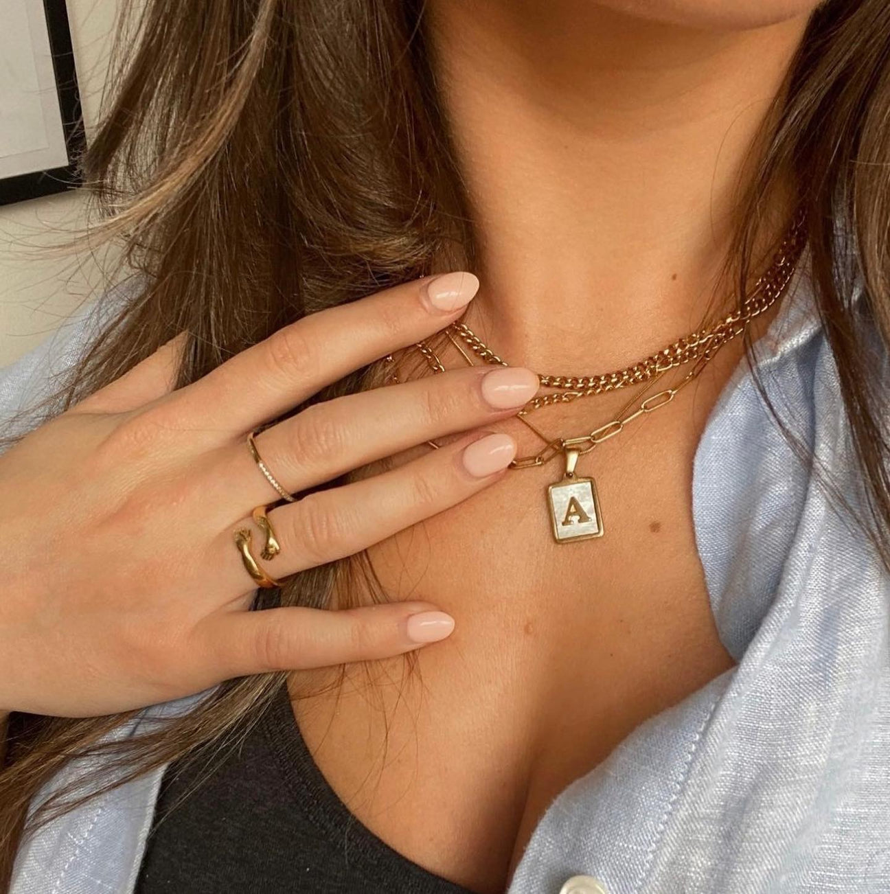 Pearla Initial Necklace