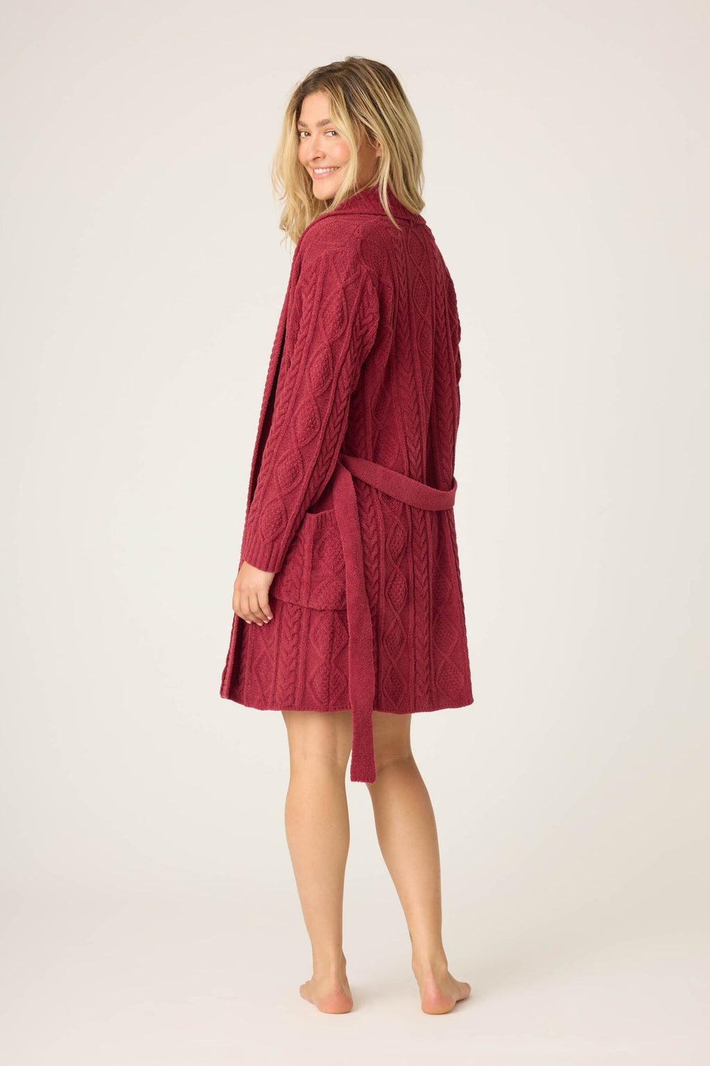 Cozy Cable Knit Port Robe
