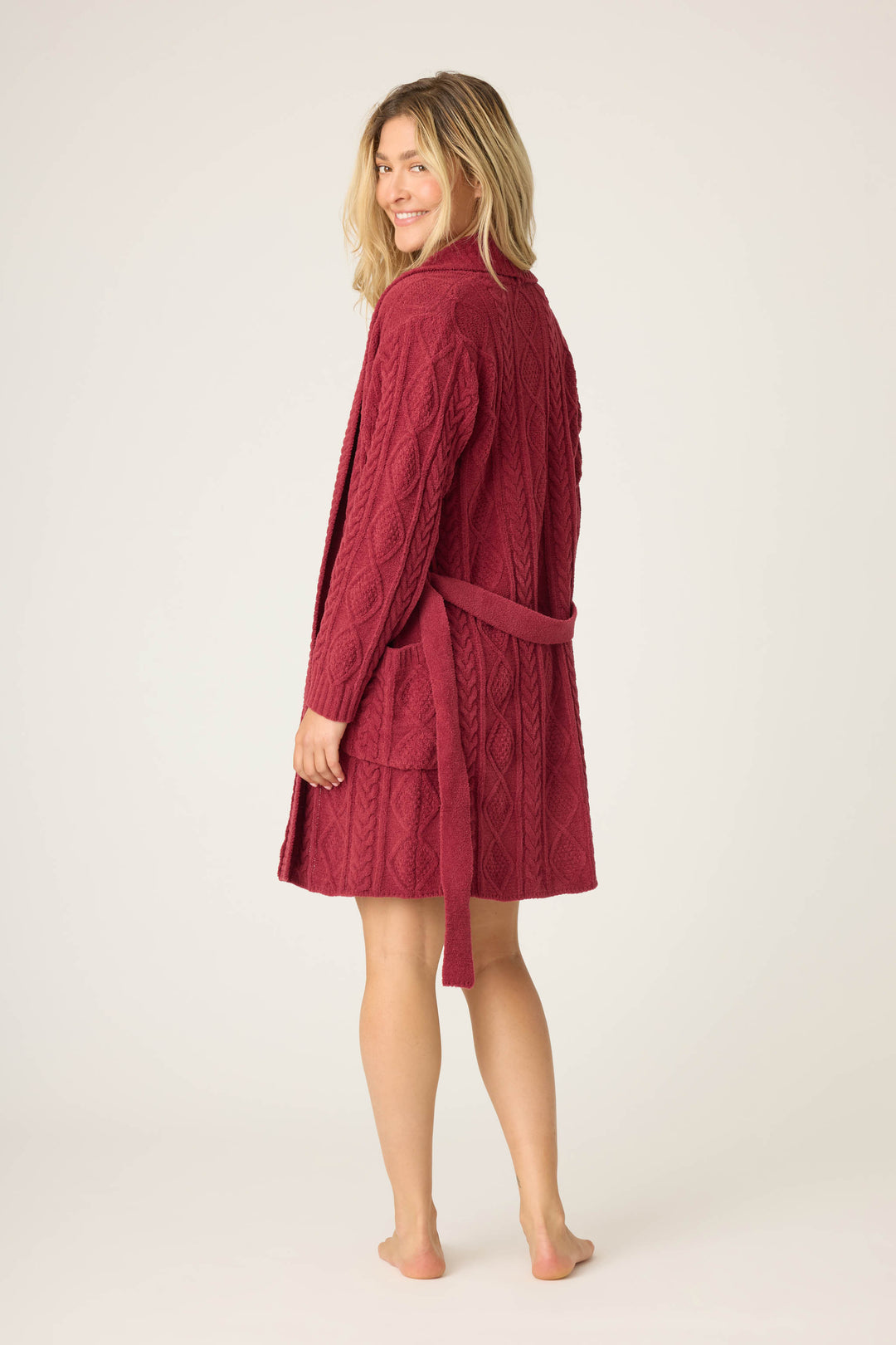 Cozy Cable Knit Port Robe