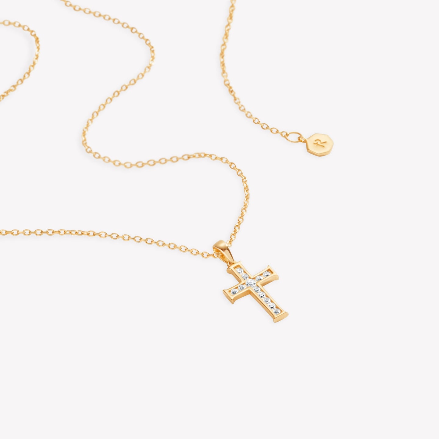 Luminous Cross CZ Pendant Necklace