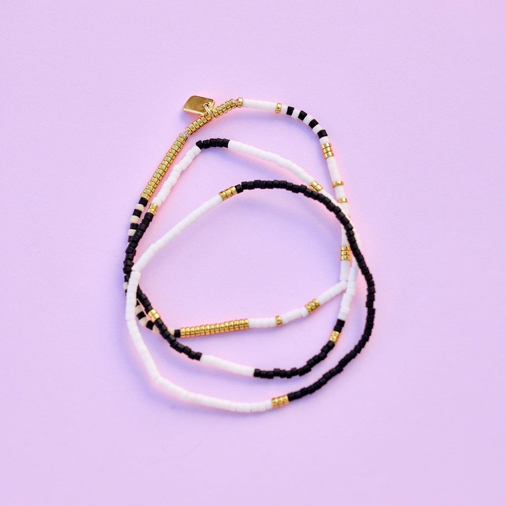Monochrome Stretch Bracelet Set Of 3