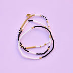 Monochrome Stretch Bracelet Set Of 3