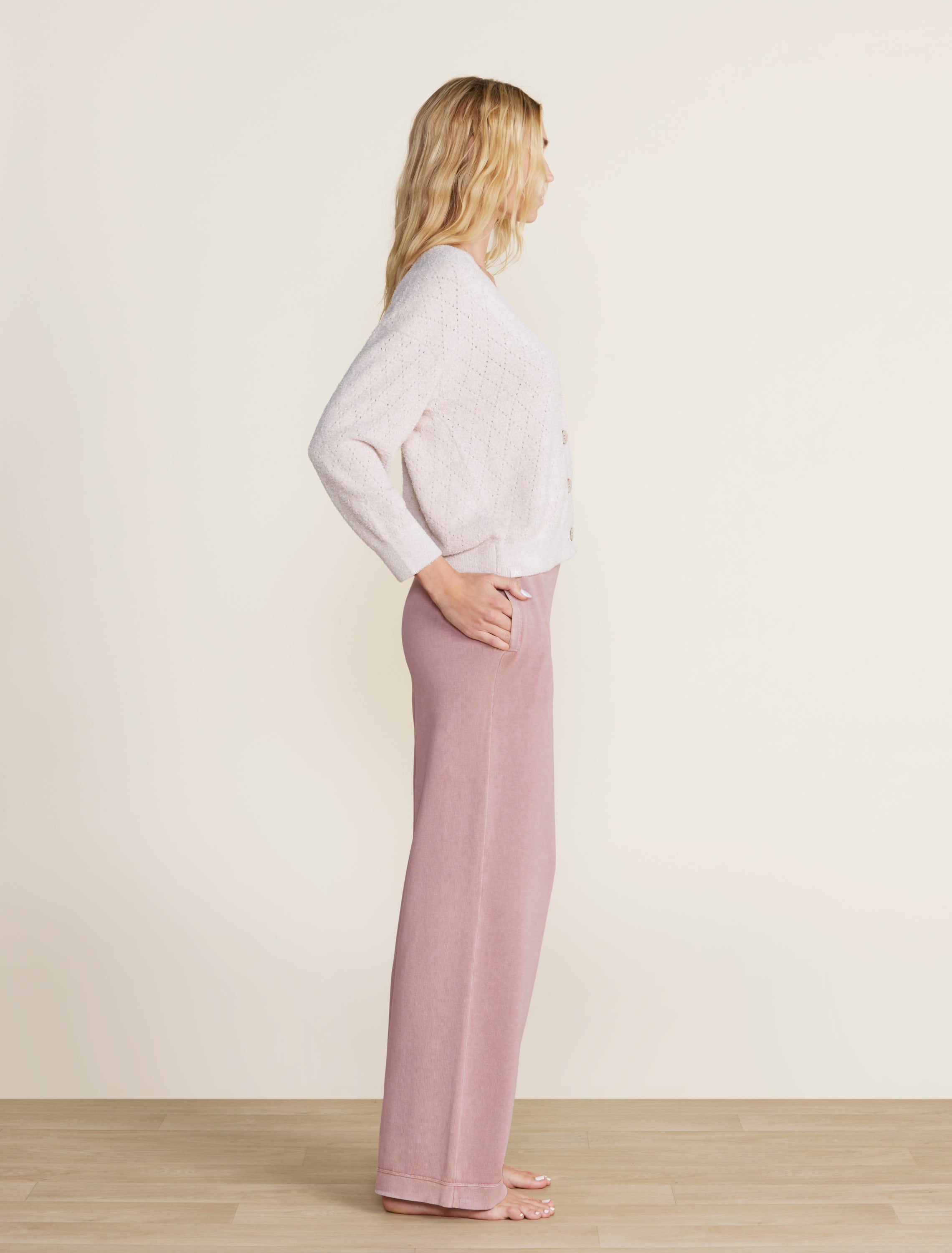 CozyChic Lite Diamond Pointelle Cardigan