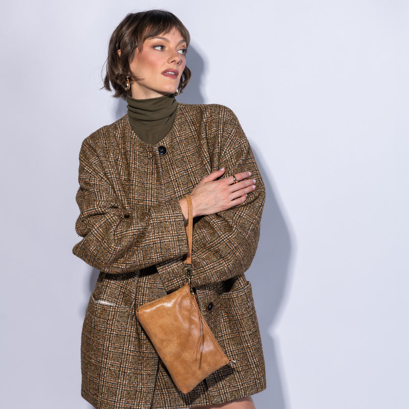 Darcy Buffed Whiskey Crossbody Bag