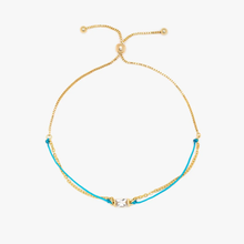 Dainty String & Chain Slider Bracelet