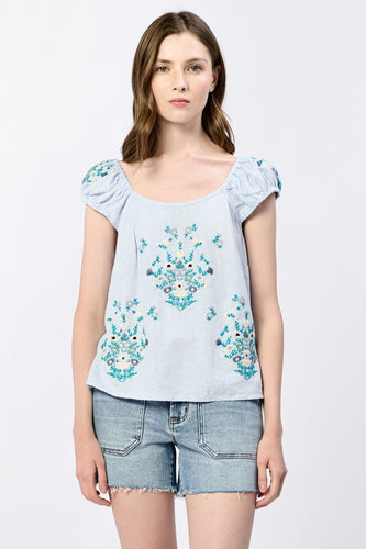 Kinney Skyway Embroidered Top