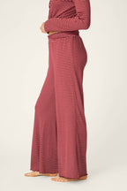 Pretty Stripes Pointelle Wine PJ Pant