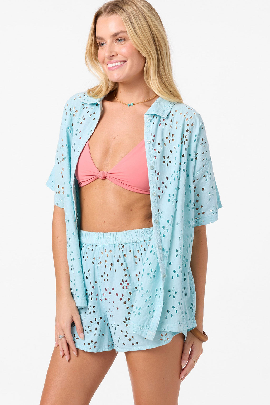 Jenna Stratosphere Eyelet Cover-Up Top