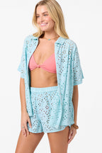 Jenna Stratosphere Eyelet Cover-Up Top
