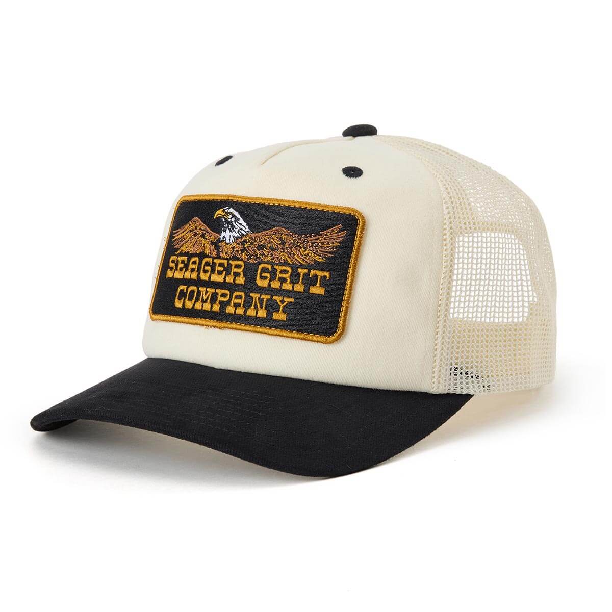 Big Rig Trucker Cream / Black Snapback